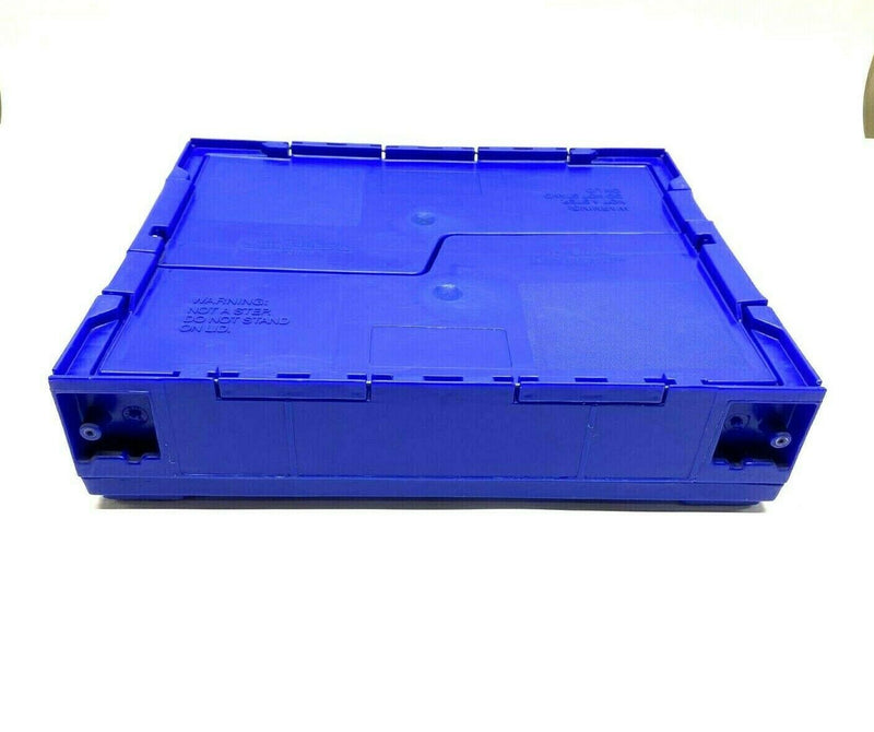 Lewis Systems FA1215-089 5.3 Gal Blue 15 x 12 x 9" Folding Transport Crate - Maverick Industrial Sales