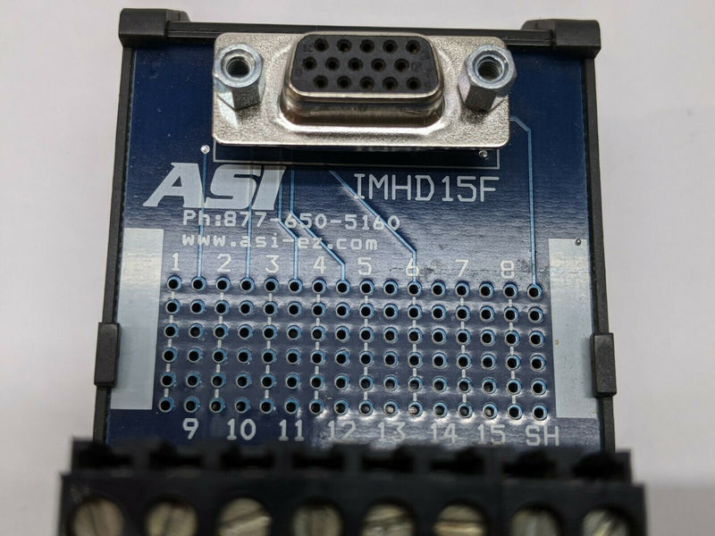 ASI IMHD15F Interface Module 15-pin Female High Density D-Sub Connector Block - Maverick Industrial Sales