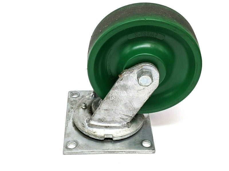 Albion 6" x 2" X-Treme Polyurethane Swivel Caster, 5-1/2" x 5" Plate - Maverick Industrial Sales