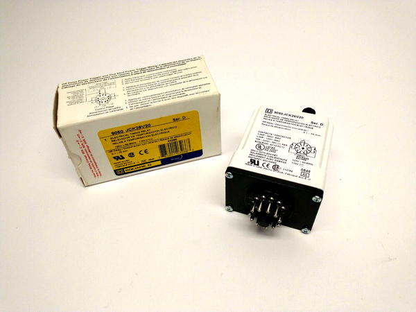 Square D 9050JCK26V20 Ser. D Electrical Timing Relay 0.1 - 10 Minutes - Maverick Industrial Sales