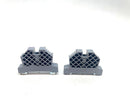 Morsettitalia 43442 Euro Stop End Bracket Clamp 8mm Gray LOT OF 2 - Maverick Industrial Sales