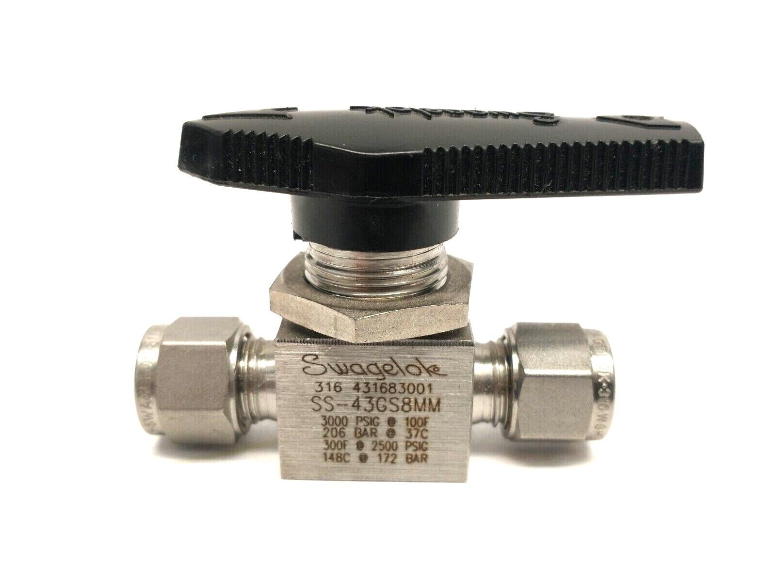 Swagelok SS-43GS8MM SS 1-Piece 40G Series Ball Valve 1.5Cv 8mm Tube Fitting - Maverick Industrial Sales