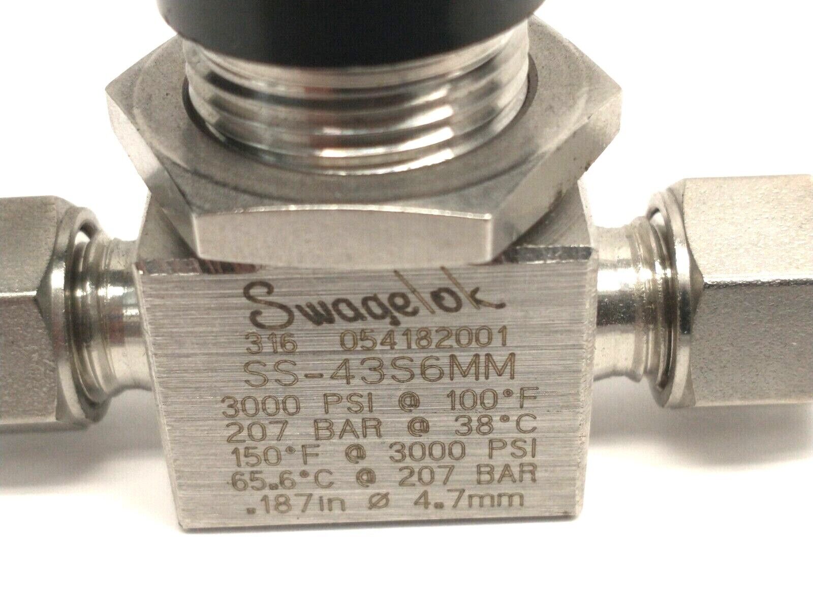 Swagelok SS-43S6MM 1-Piece SS Ball Valve 1.4Cv 6mm Tube Fitting - Maverick Industrial Sales