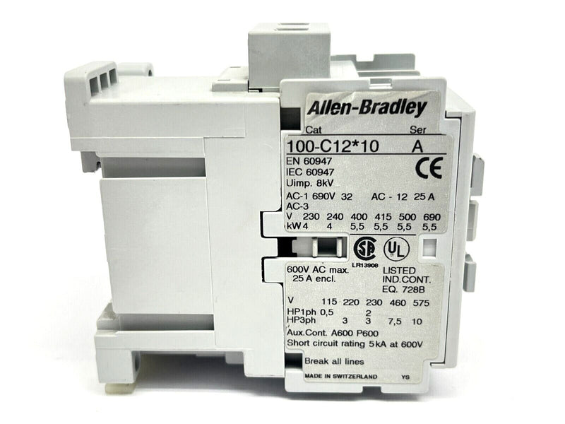 Allen Bradley 100-C12UD-10 Ser A Contactor 120V Coil - Maverick Industrial Sales
