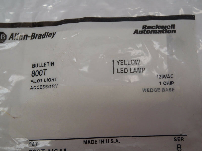 Allen Bradley 800T-N64A Ser B Pilot Light Yellow LED Lamp - Maverick Industrial Sales