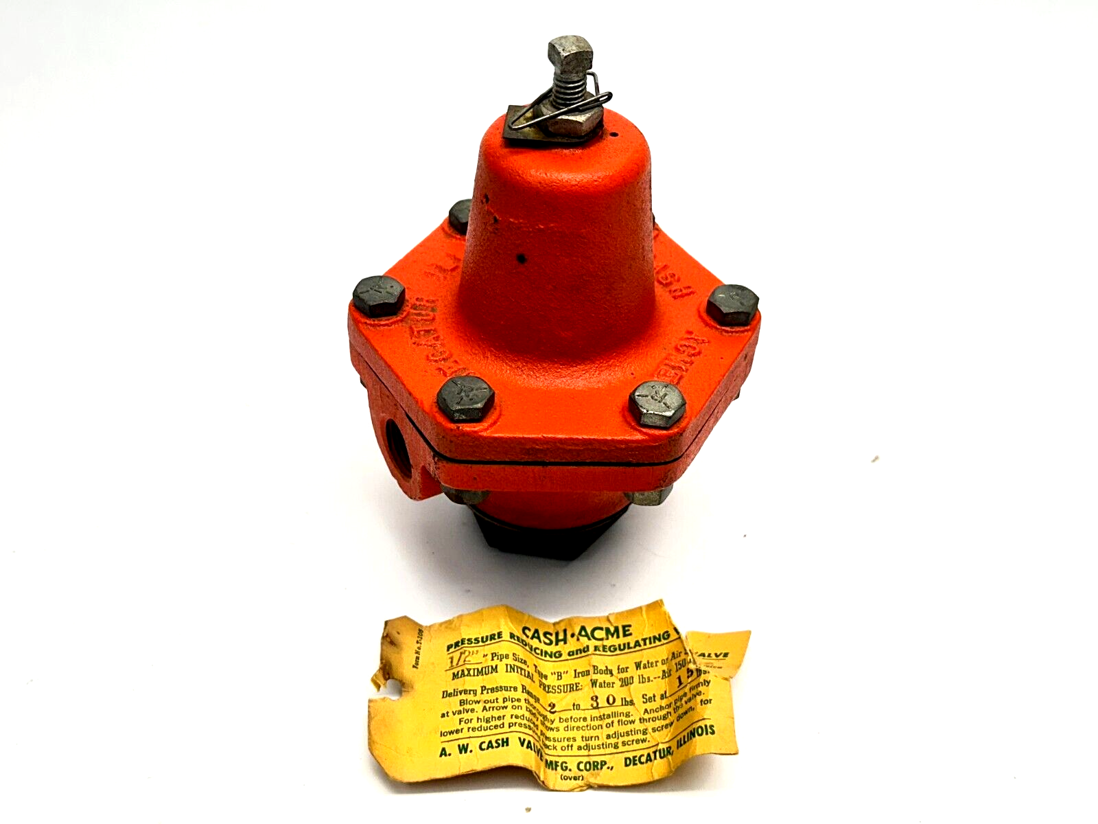 Cash Valve 2860CK Pressure Regulating Valve 1/2" Type B 2-30LB Range 15lb Set - Maverick Industrial Sales