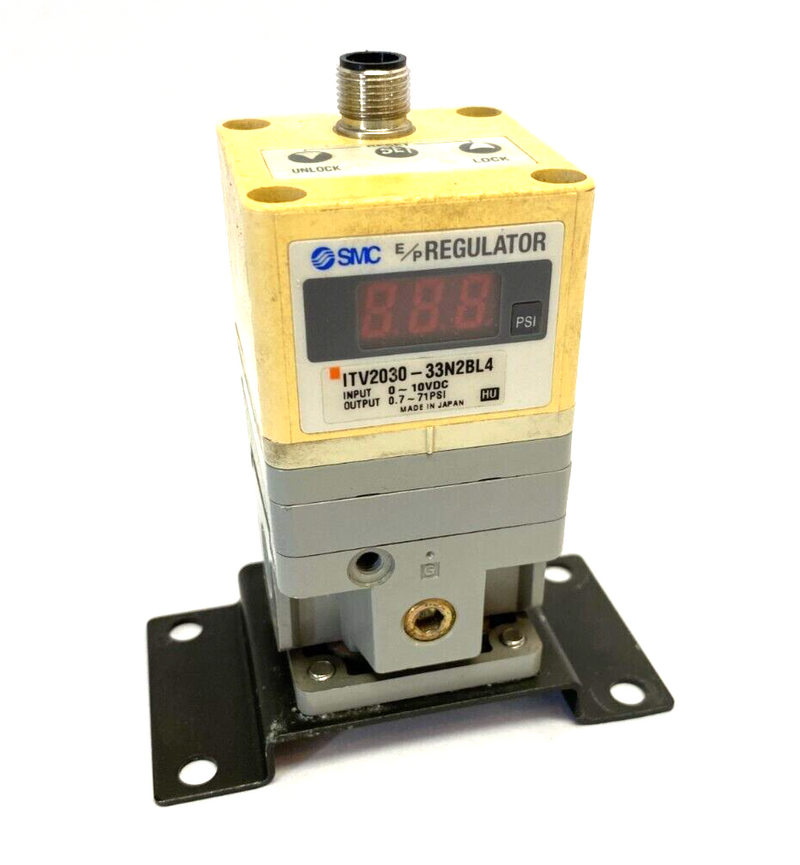 SMC ITV2030-33N2BL4 Elecro-Pneumatic Pressure Regulator 0~10VDC Input 0.7~71psi - Maverick Industrial Sales