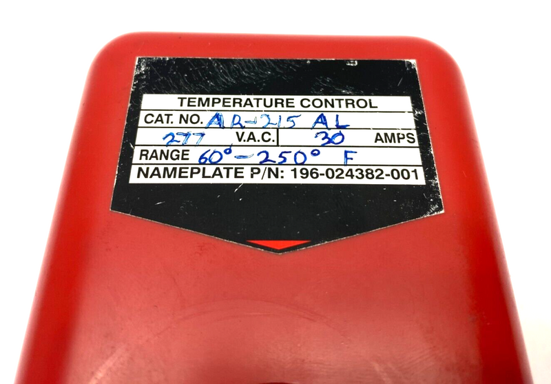 Chromalox AR-215AL Non-Indicating Temperature Control Unit 277VAC MISSING KNOB - Maverick Industrial Sales