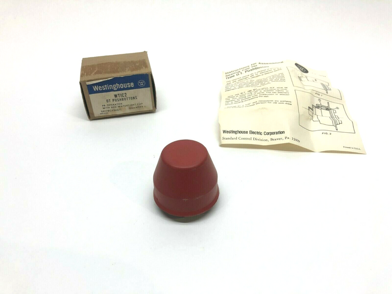 Westinghouse WTIC2 OT Pushbutton PB Operator w/ Watertight Red Cap - Maverick Industrial Sales