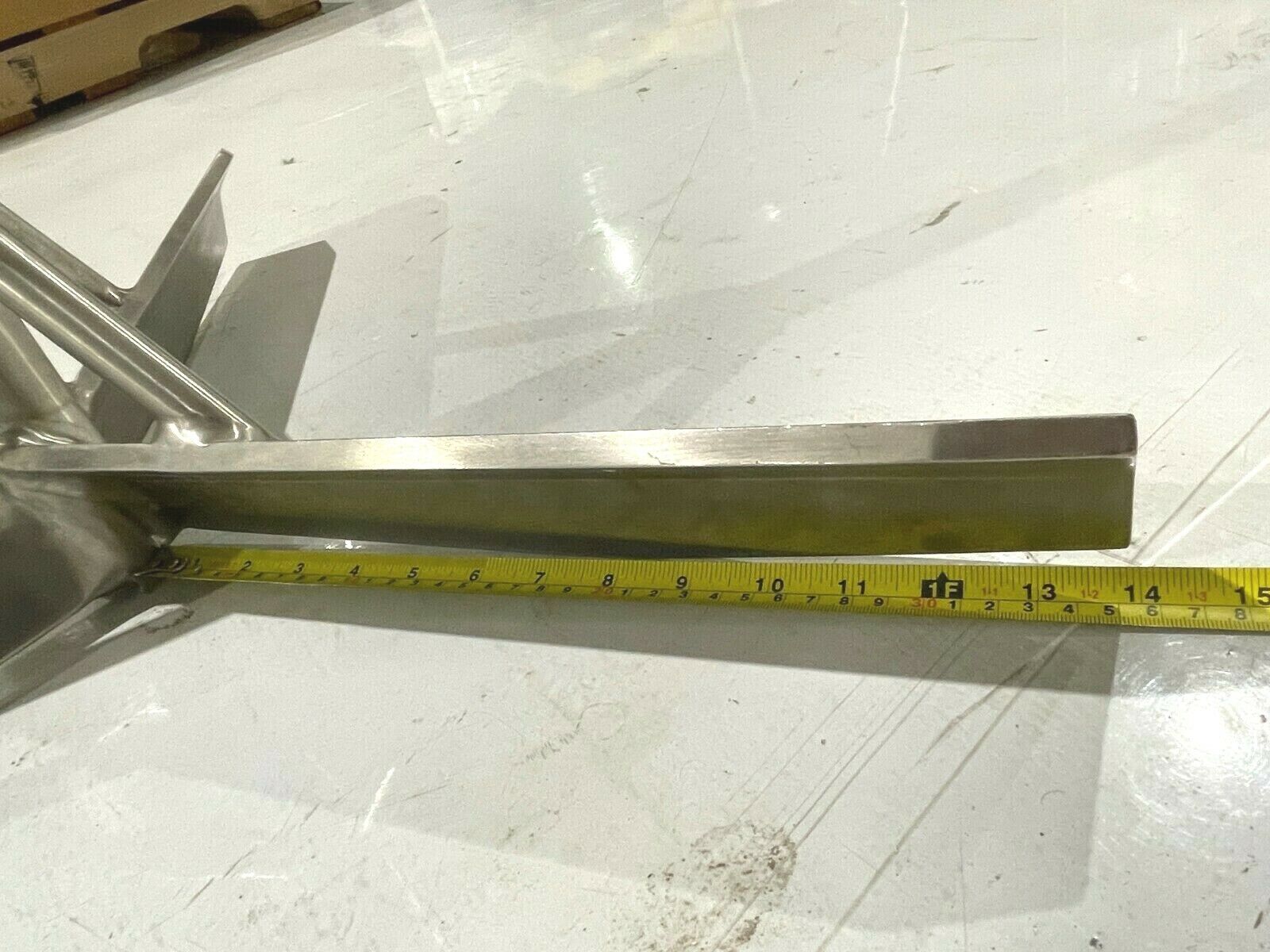 Stainless Steel APV Tank Agitator Mixing Blade, 29" Dia, 26" Shaft - Maverick Industrial Sales