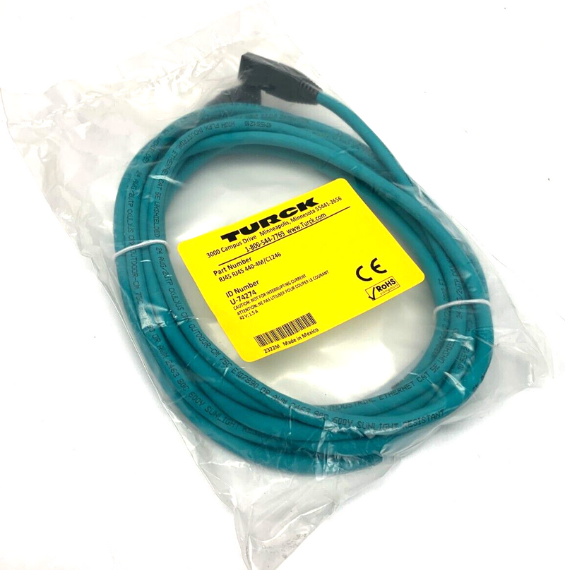 Turck RJ45 RJ45 440-4M/C1246 Cordset U-74274 - Maverick Industrial Sales