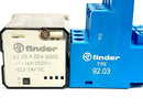 Finder Type 92.03 Relay Base 10A 300V w/ 62.33.9.024.0000 Relay 16A 250V - Maverick Industrial Sales