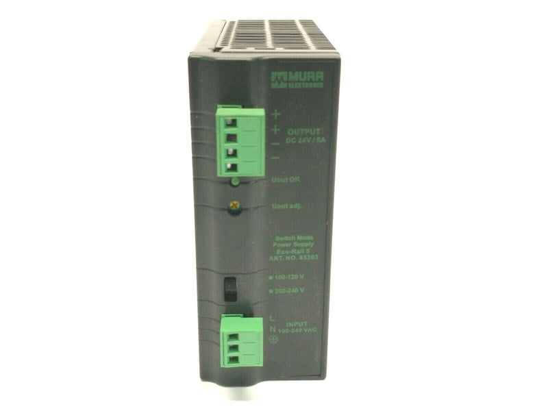 Murr Elektronik 85303 ECO-RAIL Single-Phase Power Supply 24V DC 5A - Maverick Industrial Sales