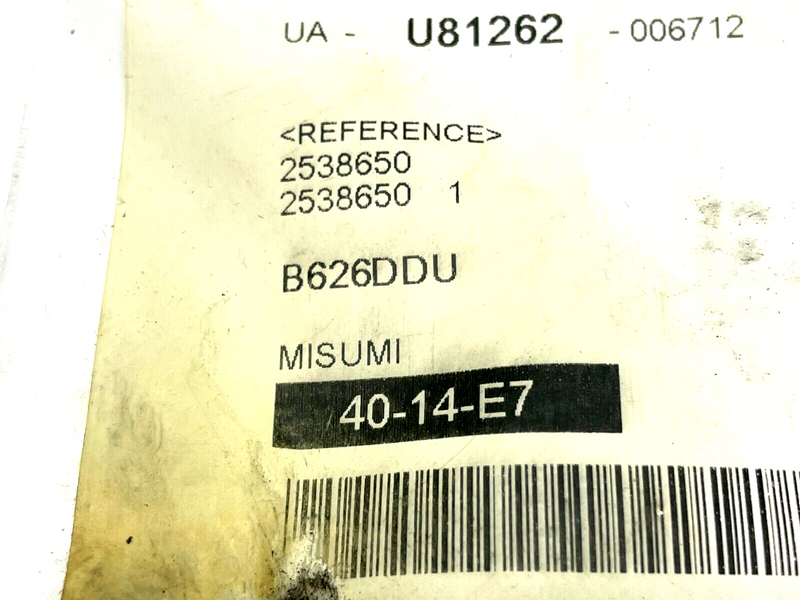 MiSUMI B626DDU Small Deep Groove Ball Bearing 19mm O.D. 6mm I.D. LOT OF 3 - Maverick Industrial Sales