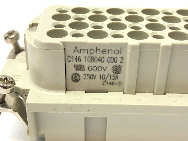 Amphenol C146 10B040 000 2 Heavy Duty Power Connector - Maverick Industrial Sales