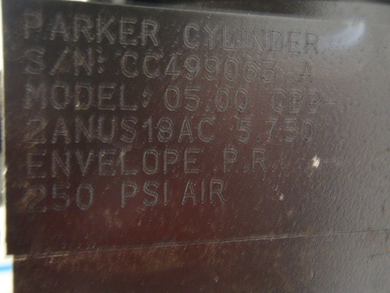 Parker 05.00 CBB2ANUS18AC 5.750" Inch Pneumatic Air Cylinder 250 PSI - Maverick Industrial Sales