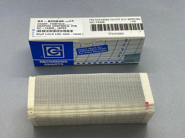 Graphic Controls GC-74326 Fanfold Strip Charts 1700-2500 Range 31019352 - Maverick Industrial Sales