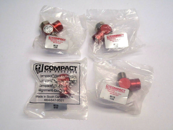 Lot of (4) Compact Automation Products MI18 Universal Accessory Flow Controls - Maverick Industrial Sales