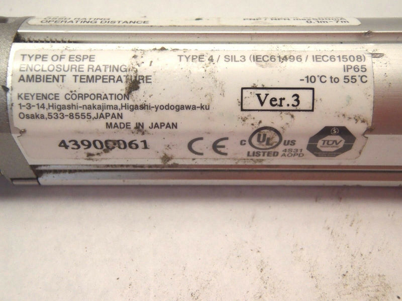 Keyence SL-V31F-T Safety Light Curtain Transmitter - Maverick Industrial Sales