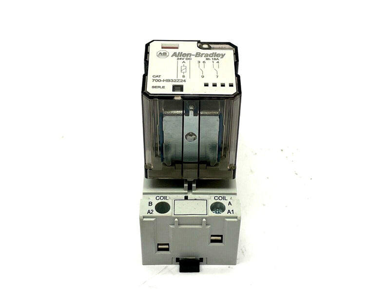 Allen Bradley 700-HB33Z24 Ser. E Relay w/ 700-HN153 Ser. B Relay Base - Maverick Industrial Sales