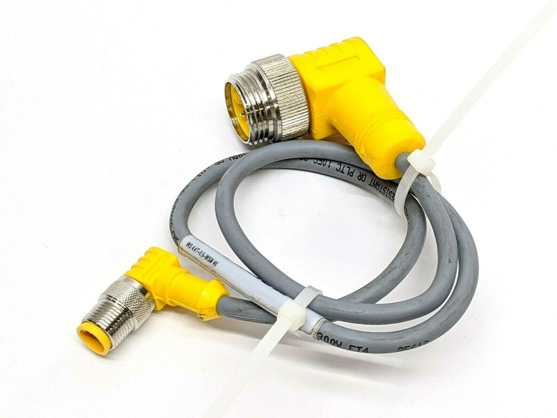 Turck WS 4.4T-0.6-WSM 40 Right Angle 3 Pin Male / Male Cordset U-53626 - Maverick Industrial Sales