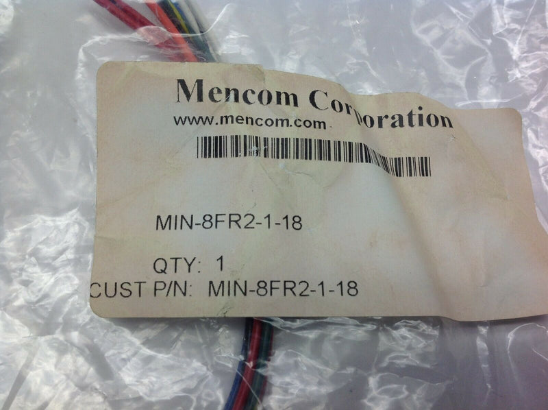 Mencom MIN-8FR2-1-18 Receptacle Cable 8 Pole Female Straight - Maverick Industrial Sales