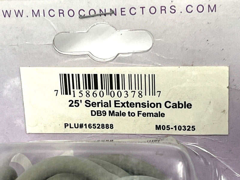 Micro Connectors M05-10325 DB9 Serial Extension Cable M/F 25' Length - Maverick Industrial Sales