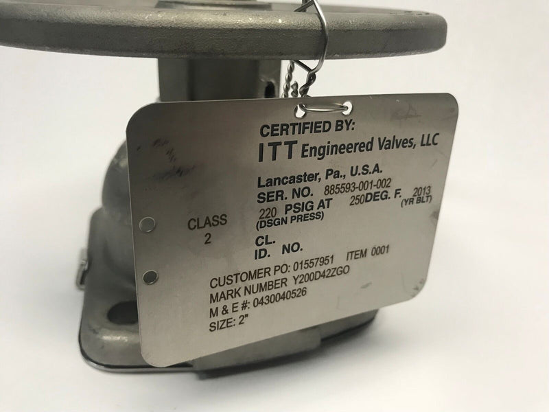 ITT Engineered Valve 303-1644 Rev. A, 2" Size, ITT DIA-FLOW 1-1/2"-2", 220 PSIG - Maverick Industrial Sales