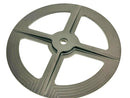 Labeler Reel Wheel 9-3/16" Diameter 1/2" Bore 3/16"-1/2" Thick Black Aluminum - Maverick Industrial Sales