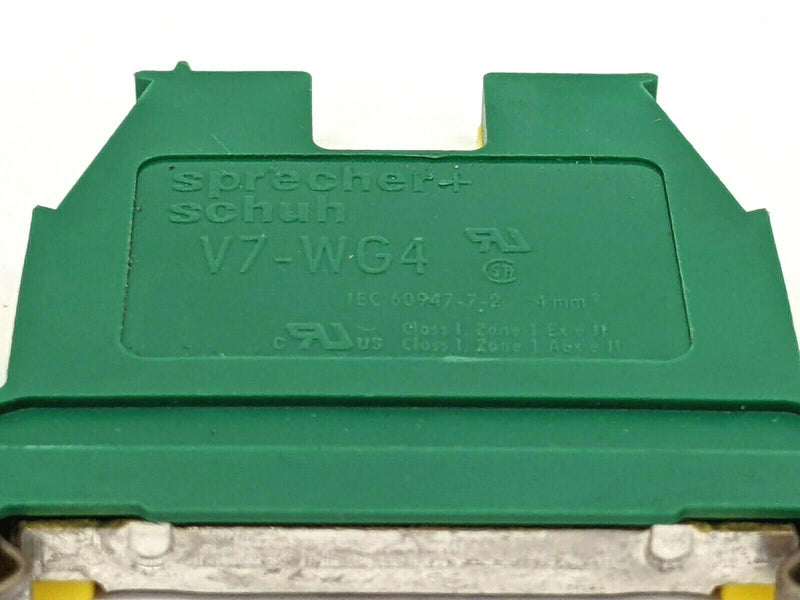 Sprecher+Schuh V7-WG4 Terminal Block 4mm Green/Yellow - Maverick Industrial Sales