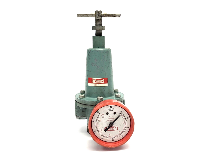 Wilkerson B2001-2 Pneumatic Regulator w/ GRP-49-038 Pressure Gauge MISSING COVER - Maverick Industrial Sales