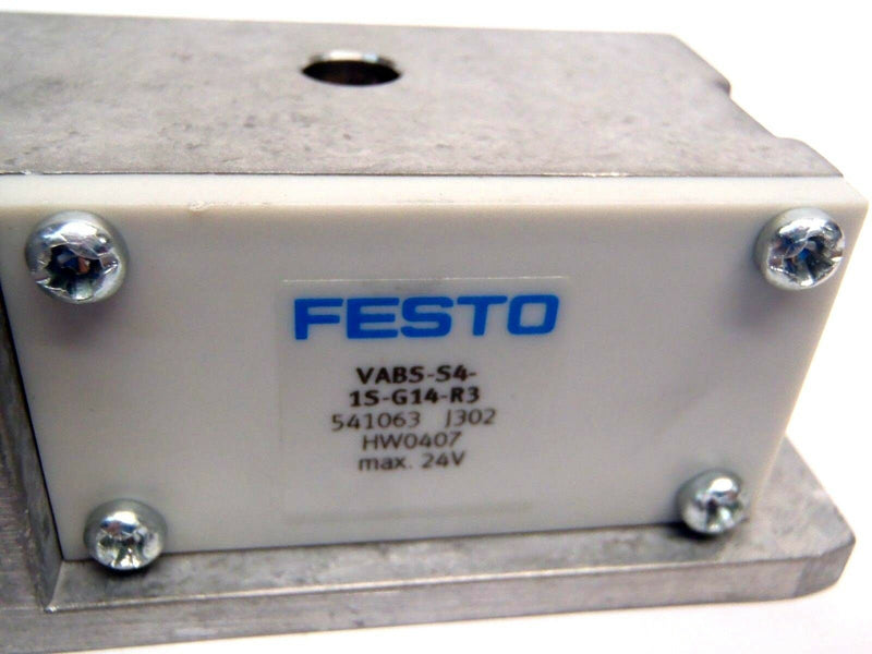 Festo VABS-S4-1S-G14-R3 541063 1302 Sub Valve Manifold Base M12 Male - Maverick Industrial Sales