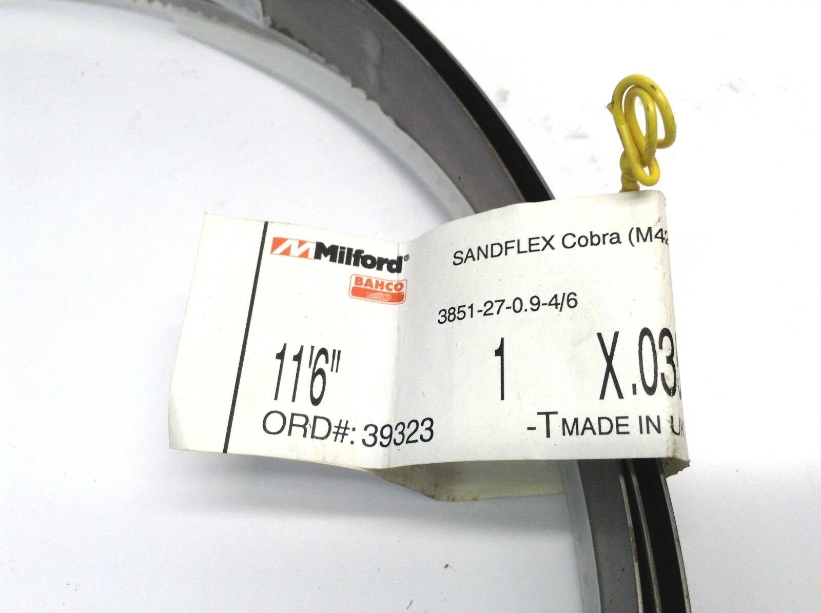 Milford 3851-27-0.9-4/6 Sandflex Cobra M42 Bandsaw Blade 3505 11' 6" - Maverick Industrial Sales