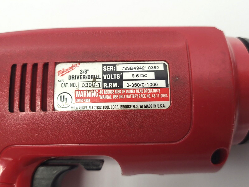 Milwaukee 0396-1 Driver Drill 3/8" w/ Battery and Carry Case NO CHARGER - Maverick Industrial Sales