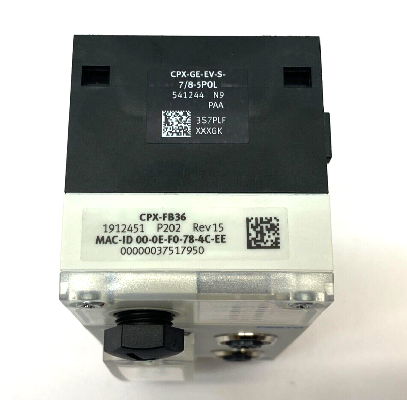 Festo CPX-FB36 EtherNet/IP Modbus Bus Node 1912451 w/ CPX-GE-EV-S-7/8-5POL Base - Maverick Industrial Sales