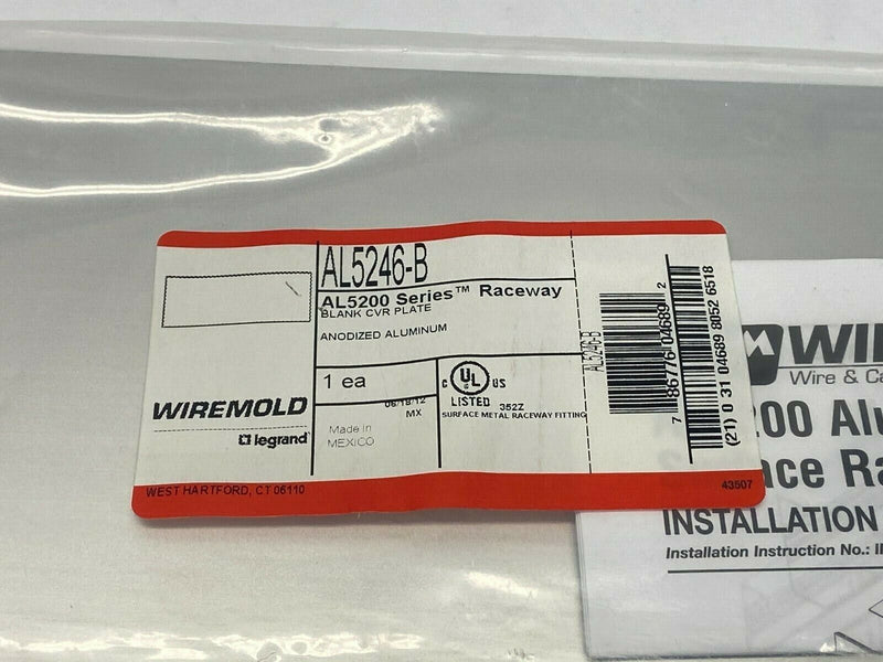 Wiremold AL5246-B Series AL5200 Raceway Blank Cover Plate - Maverick Industrial Sales