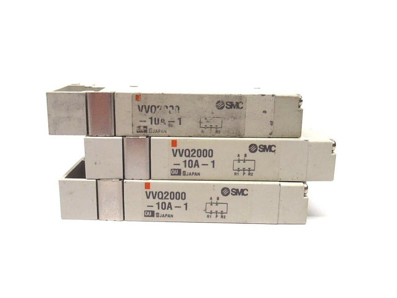 Lot of 3 SMC VVQ2000-10A-1 Manifold Blanking Plate 0.1-0.7MPa - Maverick Industrial Sales