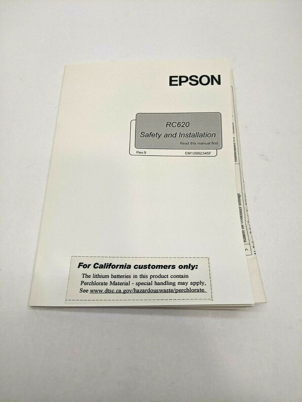 Epson RC620 Robot Safety & Installation Operators Manual Rev. 9 - Maverick Industrial Sales