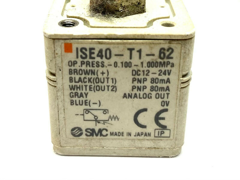 SMC ISE40-T1-62 Pressure Switch w/ 4-Pin M12 Connector - Maverick Industrial Sales