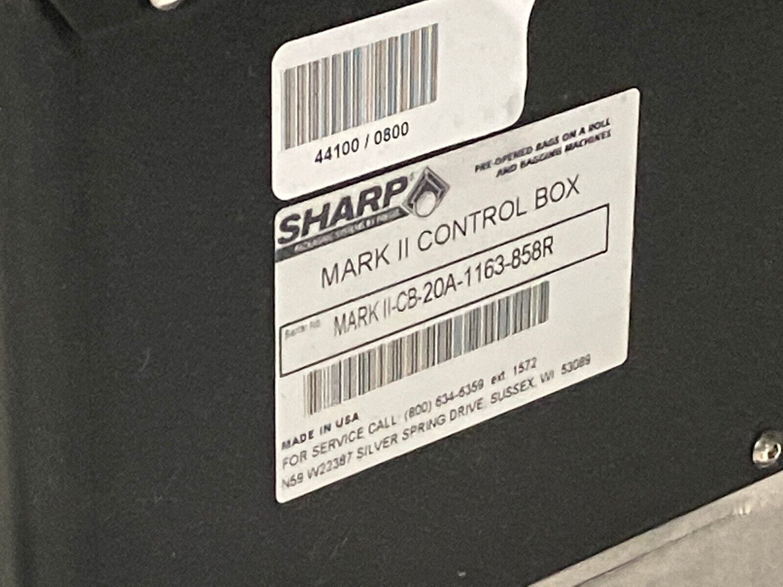 Pregis Sharp MAX 12 Bagger Continuous Roll Bagging System, Mark II Con ...