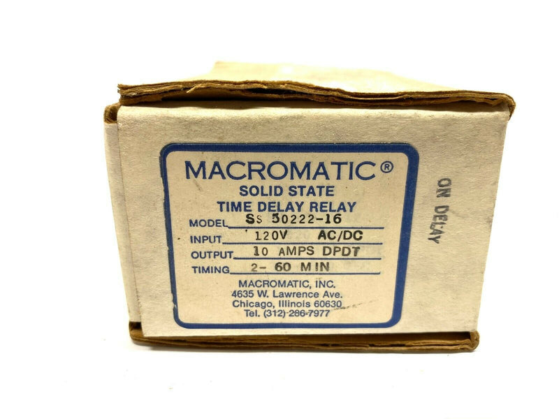 Macromatic SS 50222-16 Solid State Time Delay Relay - Maverick Industrial Sales