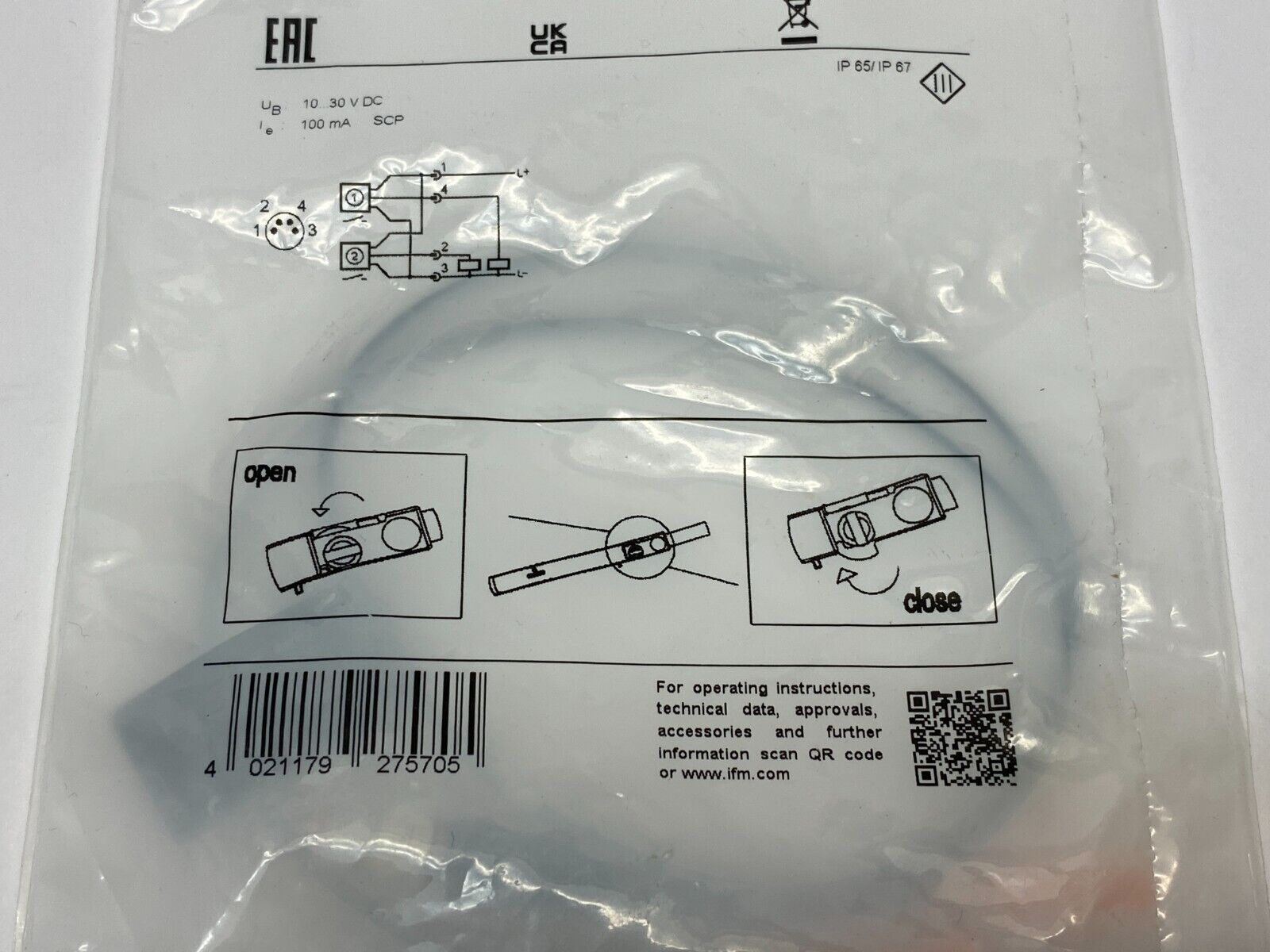 Ifm Efector MK5350 C-Slot Cylinder Sensor 10-30VDC MKC3020BBPKG/A/0,3/ZH/ASR/2X - Maverick Industrial Sales