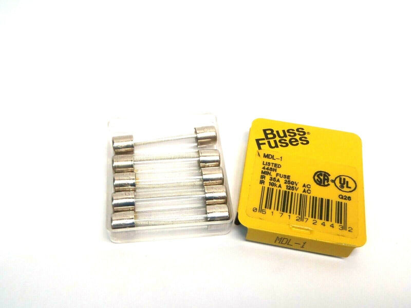 Cooper Buss Fuses MDL-1 1 Amp Slow Blow Fuse 250V PACK OF 5 - Maverick Industrial Sales