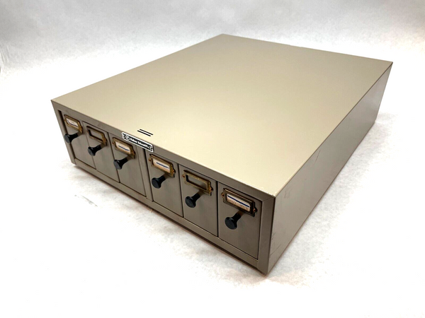 Fisher Scientific Microscope Slide Stackable Storage Cabinet, 6-Drawer, Blk Brs - Maverick Industrial Sales
