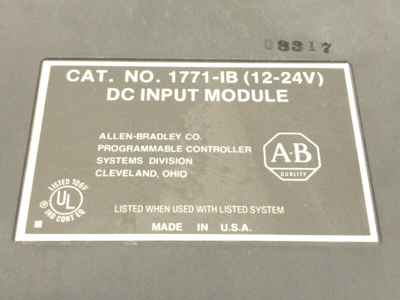 Allen Bradley 1771-IB DC Input Module 12-24V LOT OF 4 - Maverick Industrial Sales