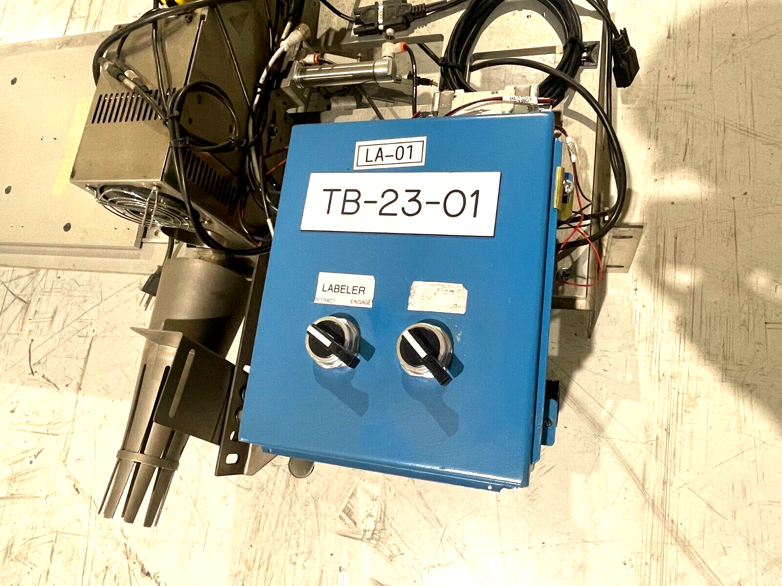 Automated Label Applicator System, RX Bottle Vial Labeler, TB-23-01, LA-01 - Maverick Industrial Sales