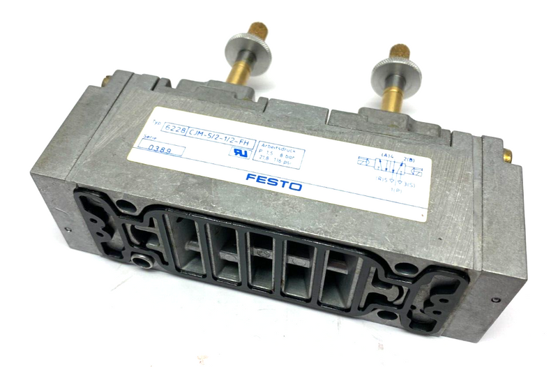 Festo CJM-5/2-1/2-FH Solenoid Valve 8-116 psi 8 bar 6228 - Maverick Industrial Sales