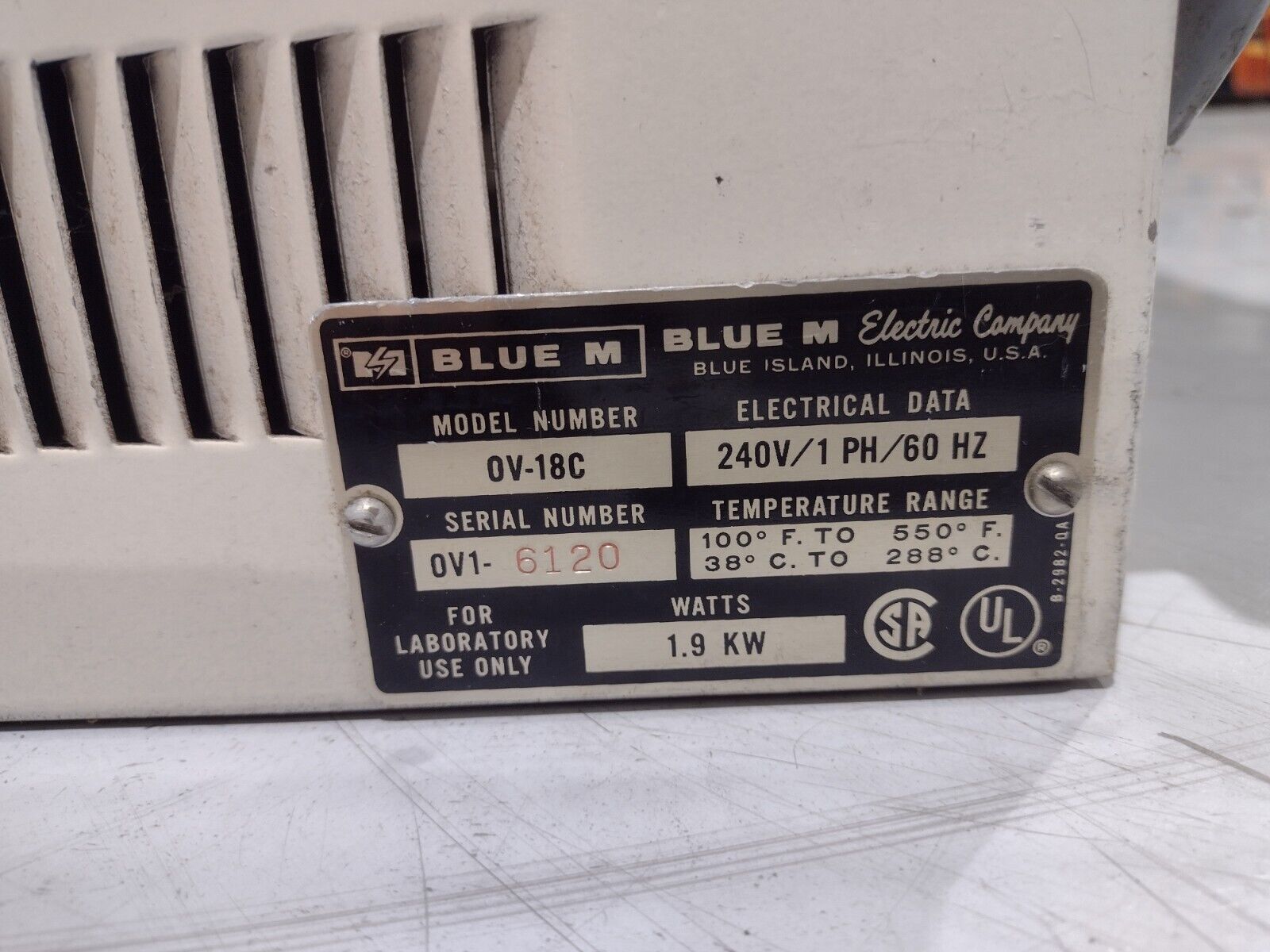 Blue M OV-18C Benchtop Lab Oven 240V 1PH 100F/38C- 550F/288C 1.9KW With Max Set - Maverick Industrial Sales