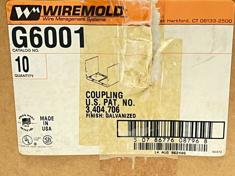 Wiremold G6001 Divider Clip Coupling BOX OF 10 - Maverick Industrial Sales