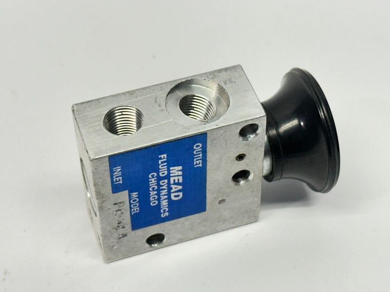 Mead Fluid Dynamics PC-52A Hi-Flo Mechanical Air Control Valve Push Button - Maverick Industrial Sales